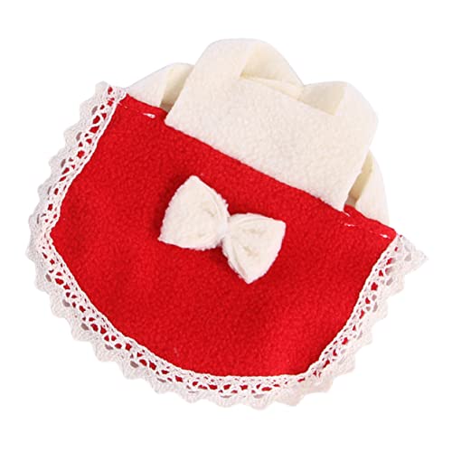 Toyvian Bogenstierkleidung Hamsterwestenkleidung klein Hamsterbogen-Outfit Haustierkleidung Hamsterkleid mit Schleife laufweste Haustier-Outfit Hamsterkleidung Haustierbekleidung Stoff rot von Toyvian