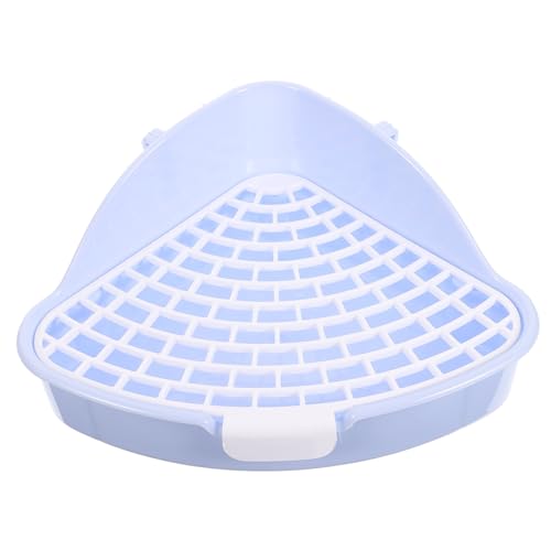 Toyvian Bunny Litter Box Ecktoilette für Kleintiere Plastikklo für Kaninchen Meerschweinchen Hamster Kompakte Tier Toilette mit Filterbasis Einfacher Installation Blau von Toyvian