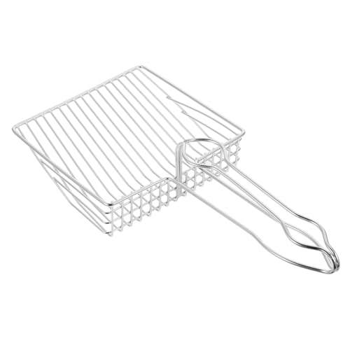 Toyvian Cat Litter Scoop aus Metall Schnellfilternde Katzenstreuschaufel mit Ergonomischem für Einfache Katzentoilette Entfernen von Toyvian