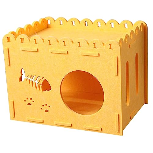 Toyvian Cat Nest Cat Scratch Board kratzen Schlafbett für Katzen klein Katzenhäuser Haustierschlafort katzenhöhle Katzenhaus aus Filz multifunktionales Katzenhaus Katzennest gefühlt Gelb Toyvian Cat Nest Cat Scratch Board kratzen Schlafbett für Katzen klein Katzenhäuser Haustierschlafort katzenhöhle Katzenhaus aus Filz multifunktionales Katzenhaus Katzennest gefühlt Gelb von Toyvian