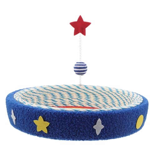 Toyvian Cat Scratcher Bed mit Sternenmuster Rundes Katzenkratzbrett aus Verschleißfestem Karton Kratzfestes Katzenbett für Drinnen Schützt Möbel Kompakt und Langlebig für Kleine Katzen Toyvian Cat Scratcher Bed mit Sternenmuster Rundes Katzenkratzbrett aus Verschleißfestem Karton Kratzfestes Katzenbett für Drinnen Schützt Möbel Kompakt und Langlebig für Kleine Katzen von Toyvian