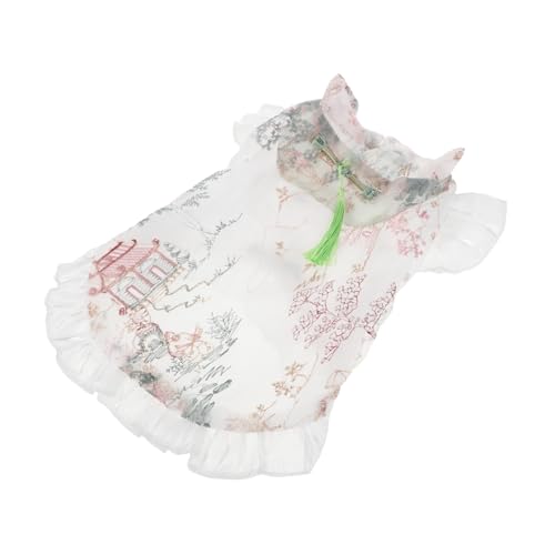 Toyvian Hundekleidung Cheongsam-Kleid Für Kleine Hunde Ärmelloser Satinrock Im Chinesischen Stil Für Festivals Partys Und Alltag von Toyvian