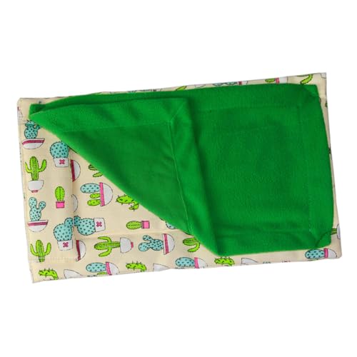Toyvian Dekoratives Haustier Schlafnest für Kleine Hautfreundliche Hamstermatte Grünem Canvas und Fleece für Reptilien und Kleintiere Bietet von Toyvian