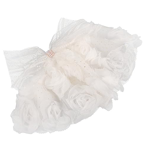 Toyvian Dekoratives Hochzeit Hundekleidung Tutu Rock Elegant Stil Welpen Hochzeitskleid Weiß Xs für Besondere Anlässe Wie Hochzeit Geburtstag und Fotosession von Toyvian