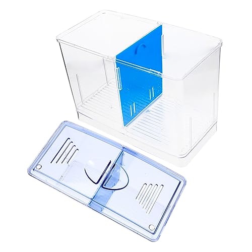 Toyvian Desktop Fischzuchtbox Isolationstank für Zucht und Aufzucht Kleiner Fische mit Abnehmbarer Trennwand und Design für Betta und Guppys von Toyvian