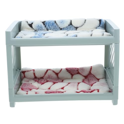 Toyvian Doppelstöckiges Hamsterbett mit Decke Kleines Nagetier Versteck aus Robustem Material Bequemes Chinchilla und Meerschweinchen Nest Haustierbett für Besseren Schlaf Zufällige Farbe Toyvian Doppelstöckiges Hamsterbett mit Decke Kleines Nagetier Versteck aus Robustem Material Bequemes Chinchilla und Meerschweinchen Nest Haustierbett für Besseren Schlaf Zufällige Farbe von Toyvian