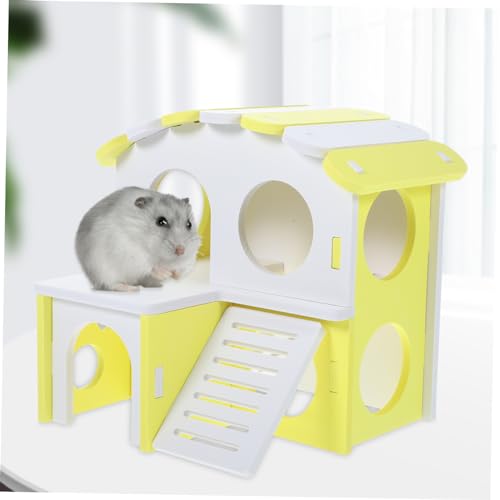 Toyvian Doppelstöckiges Hamsterversteck aus Kratzfestem PVC Langlebiges Meerschweinchen Hideout mit Geräumiger Schlaf und Aktivitätsfläche Sicheres Kleintierhaus für Hamster und Toyvian Doppelstöckiges Hamsterversteck aus Kratzfestem PVC Langlebiges Meerschweinchen Hideout mit Geräumiger Schlaf und Aktivitätsfläche Sicheres Kleintierhaus für Hamster und von Toyvian