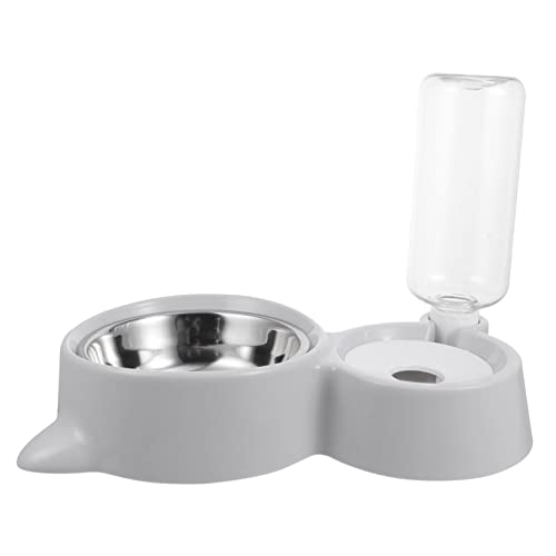 Toyvian Doppelter Haustier Wasserspender aus Kunststoff Auslaufsicherer Futterautomat mit Großer Kapazität Automatischer Trinknapf für Kleine und Mittelgroße Hunde und Katzen Praktischer von Toyvian
