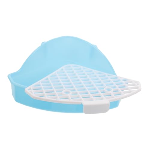 Toyvian Dreieckige Ecktoilette für Kleintiere Platzsparend Hohe Kapazität Kompakt für Kaninchen Meerschweinchen Hamster für Kleine Käfige Stilvolles Design Einfach zu Reinigen von Toyvian