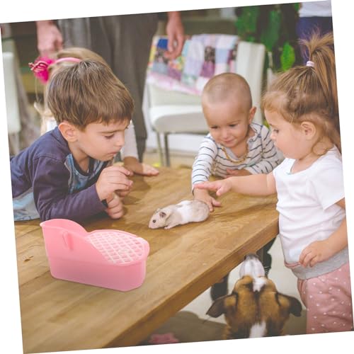 Toyvian Ecktoilette für Kleintiere mit Abnehmbarem Sicherer Hasentoilette Trainingskasten für Kaninchen Hamster Meerschweinchen Katzentoilette für Sauberes Haustier Training von Toyvian