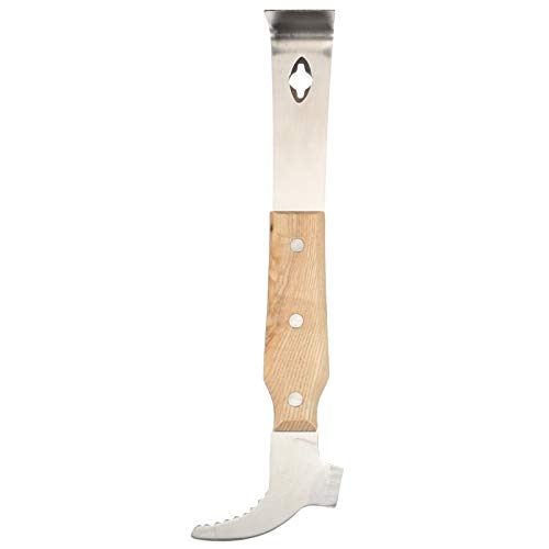 Toyvian Edelstahl -Zopfmesser Bienenstock Imkerei Ausrüstung Schaber zum Reinigen Kamm für Reinigung Honigschaber Werkzeug hive Frame lifer Rostfreier Khaki von Toyvian