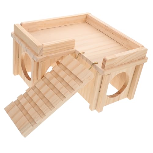 Toyvian Großer Bartagamen-lebensraum Reptilien-versteck Höhle Sonnenbaden-plattform Holz Eidechsen-Tank- von Toyvian