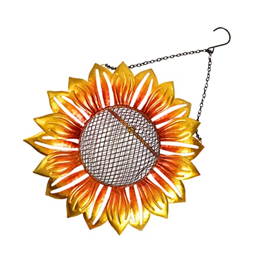 Toyvian Eisen Sonnenblume Vogelfutterspender Für Wildvögel Hängende Futterstation Mit Großem Fassungsvermögen Dekorative Gartenornament in Gelb Für Außengebrauch Toyvian Eisen Sonnenblume Vogelfutterspender Für Wildvögel Hängende Futterstation Mit Großem Fassungsvermögen Dekorative Gartenornament in Gelb Für Außengebrauch von Toyvian