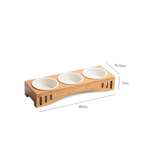 Toyvian Erhöhter Katzen und Hundenapf aus Massivem Holz mit Schrägem Bambusgestell Keramische Näpfe Ergonomisch Geneigt für Gesunde Haltung Leicht zu Reinigen rutschfest für Katzen und Toyvian Erhöhter Katzen und Hundenapf aus Massivem Holz mit Schrägem Bambusgestell Keramische Näpfe Ergonomisch Geneigt für Gesunde Haltung Leicht zu Reinigen rutschfest für Katzen und von Toyvian
