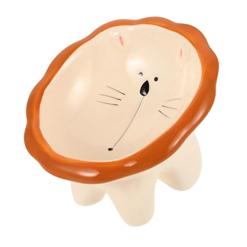 Toyvian Erhöhter Katzenfutternapf Aus Keramik Geneigter Für Futter Und Wasser rutschfest Reinigen Für Kleine Und Mittelgroße Katzen Cartoon Design Kleiner von Toyvian