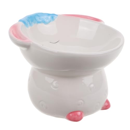 Toyvian Erhöhter Katzenfutternapf Aus Keramik rutschfeste Katzenschüssel Mit Niedlichem Design Für Wasser Und Futter Zu Reinigen Für Wohnungskatzen von Toyvian