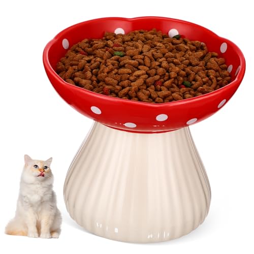 Toyvian Erhöhter Katzenfutternapf aus Keramik Katzennapf für Gesunde Fressgewohnheiten rutschfeste Futterstation Einfache für Katzen und Kleine Haustiere Toyvian Erhöhter Katzenfutternapf aus Keramik Katzennapf für Gesunde Fressgewohnheiten rutschfeste Futterstation Einfache für Katzen und Kleine Haustiere von Toyvian