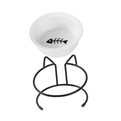 Toyvian Erhöhter Katzennapf aus Keramik mit Halswirbelsäulenschutz rutschfest Spülmaschinengeeignet Einfache Design für Katzenfutter und Wasser Zuhause Geschäft Toyvian Erhöhter Katzennapf aus Keramik mit Halswirbelsäulenschutz rutschfest Spülmaschinengeeignet Einfache Design für Katzenfutter und Wasser Zuhause Geschäft von Toyvian