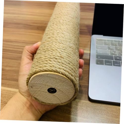 Toyvian Ersatz kratzsäule für Katzen aus Natürlichem Holz mit Robustem Juteseil rutschfest Langlebig als Indoor kratzbaum zubehör zur Möbelpflege von Toyvian