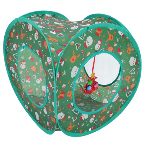 Toyvian Faltbarer Katzen Spieltunnel für Drinnen Interaktives Katzenspielzeug für Kätzchen und Kleine Haustiere Weihnachtsdesign für Katzen und Kaninchen Platzsparend und Tragbar Toyvian Faltbarer Katzen Spieltunnel für Drinnen Interaktives Katzenspielzeug für Kätzchen und Kleine Haustiere Weihnachtsdesign für Katzen und Kaninchen Platzsparend und Tragbar von Toyvian