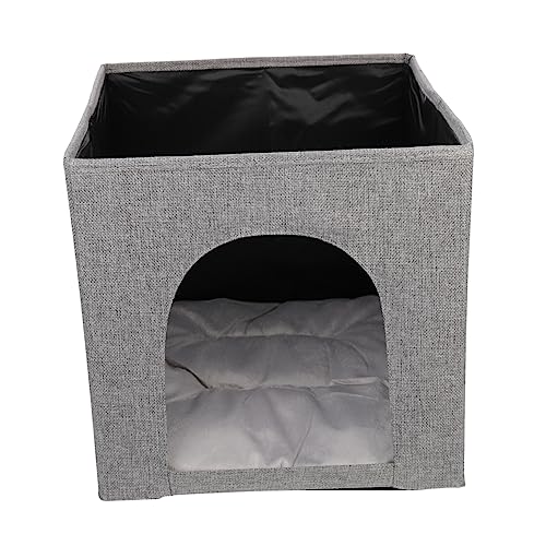 Toyvian Faltbares Katzenhaus aus Funktionales Katzenbett für Drinnen und Draußen Sicherer Schlafplatz für Katzen und Welpen Kleiner Geschlossener für Haustierbedarf von Toyvian