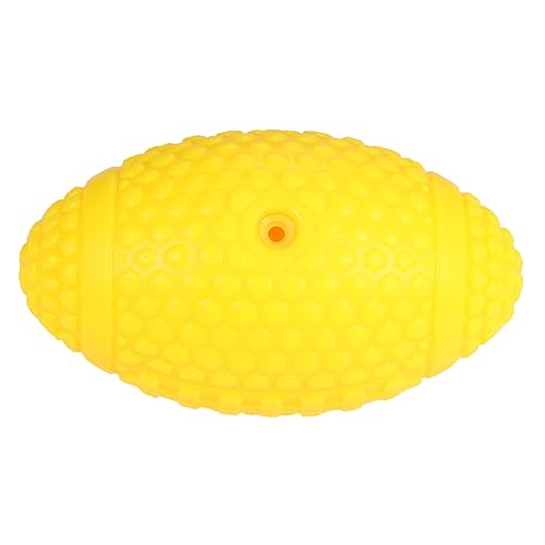Toyvian Fußball Kauen Hundespielzeug Backenzahn Hundeball Rugbyball- Haustier Ballspielzeug für Hunde Emulsion Yellow Toyvian Fußball Kauen Hundespielzeug Backenzahn Hundeball Rugbyball- Haustier Ballspielzeug für Hunde Emulsion Yellow von Toyvian