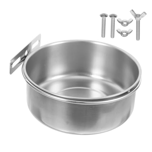 Toyvian Futter und Wassernapf mit Klammer für Vogelkäfig Geeignet für Papageien Nymphensittiche rutschfeste Basis Robust und Langlebig Silberfarben Toyvian Futter und Wassernapf mit Klammer für Vogelkäfig Geeignet für Papageien Nymphensittiche rutschfeste Basis Robust und Langlebig Silberfarben von Toyvian