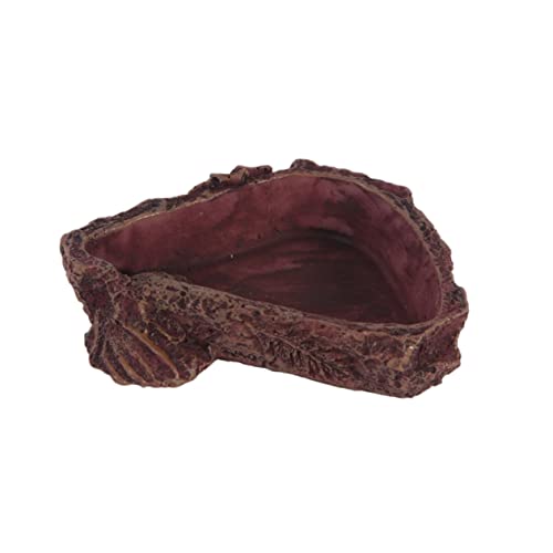 Toyvian Futternapf für Reptilien Vivarium Becken Protokoll Fütterung Haustier Snack schüssel Reptile Water Basin Fashionable Reptile Bowl Schale aus Harz Essen Wasserschale Zuchtschale von Toyvian