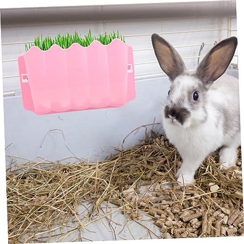 Toyvian Futterspender für Kleintiere Robustes Kunststoff Heuraufenhalter Sicherer Heunapf für Kaninchen Meerschweinchen Chinchillas Befestigbar im Käfig Platzsparend und Schadstofffrei von Toyvian