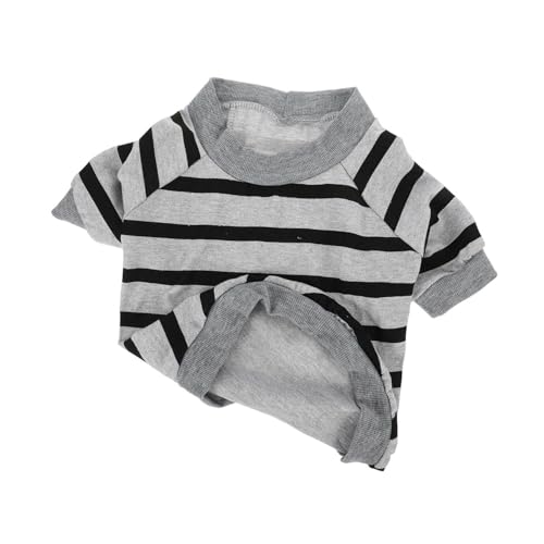 Toyvian Gestreiftes Hundehemd Hunde Hundekleidung Hundehemden Xx Farben T Shirt Leicht Ärmellos Haustier Welpenhemd Dackel Nummer Welpen Outfit Welpen Für Große Hunde Outfit von Toyvian