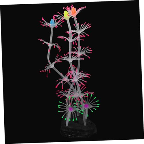 Toyvian Glühendes Korallen Design für Aquarien Kunstkoralle Soft Dekoration für Fischbecken Langlebig und Farbecht für Aquaristische von Toyvian