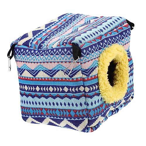 Toyvian Goldenes Blumennest Hamster -versteck Hängematte Haustier Hamsterbett-versteck Meerschweinchen -versteck Klein Hamster-meerschweinchen-Bett Vlies Baumwolle Blue von Toyvian