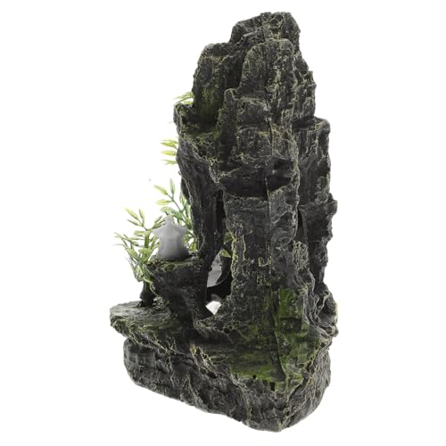 Toyvian Große Aquarium Dekoration aus Langlebigem Resin Naturnahe Felslandschaft für Fisch Garnelenaquarien Robustes Ornament für Tropische Aquarien und Teiche Verarbeitet Formstabil und von Toyvian