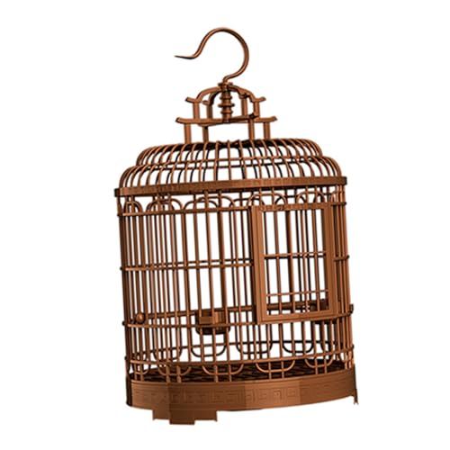 Toyvian Großer Vogelkäfig, Retro-Kunststoff, Rund, Tragbarer Vogeltransportkäfig, Geeignet Für Unzertrennliche, Sittiche, Nymphensittiche, Ideal Für Den Einsatz Zu Hause Und Im Freien von Toyvian