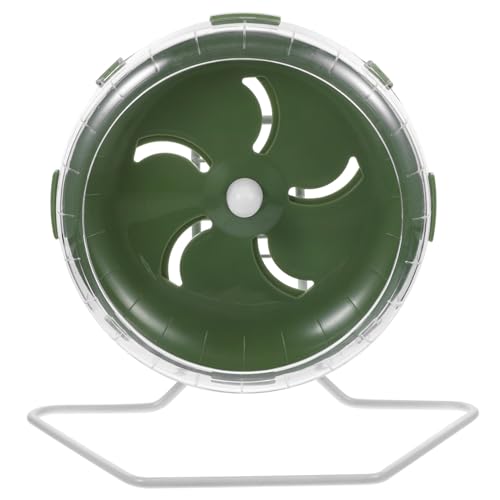 Toyvian Großes Laufrad für Hamster und Kleintiere mit Geräuscharmem Design Transparenter Rutschfester Übungsrad für Hamster Igel Chinchillas und Rennmäuse mit Stabilem Weißen Standfuß von Toyvian