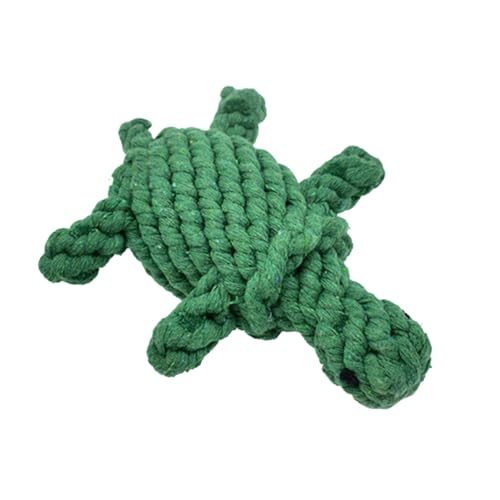 Toyvian Grünes Schildkröten kauspielzeug aus Dickem Baumwollseil Langlebiges Hundespielzeug zur Zahnpflege Interaktives Haustier Training und Beschäftigung Geeignet für Mittlere und Große von Toyvian