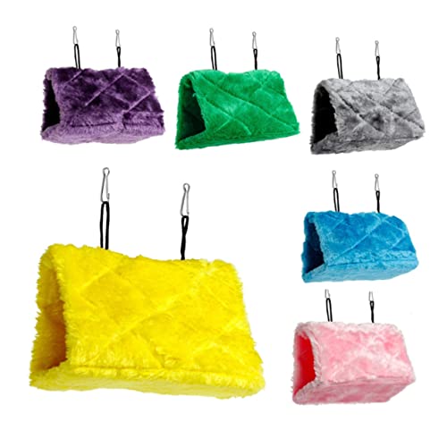 Toyvian Hängematte für Papageien Weiche und Bequeme Kuschelhöhle Fördert Bewegung und Gleichgewicht mit Dicken Plüschstoffen und Praktischen Haken für Vögel und Kleintiere von Toyvian
