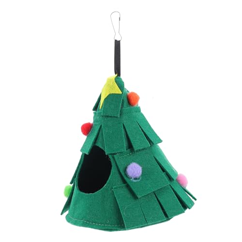 Toyvian Hängende Hamsterhütte Weihnachtsbaumform Waschbare Hängematte Für Kleine Haustiere Gemütliches Und Warmes Bett Für Hamster Chinchillas von Toyvian