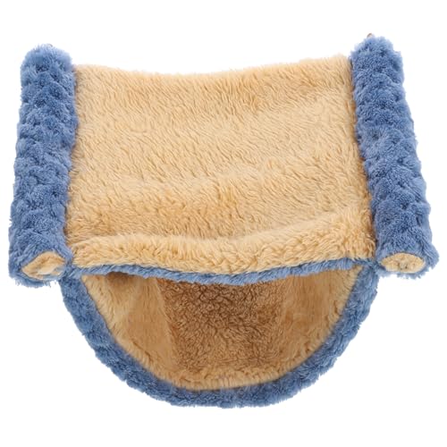 Toyvian Hängendes Hamsterbett Doppellagige Kuschelhängematte für Kleintiere Polyester Holzmaterial Komfortables Nest für Meerschweinchen Chinchillas als Schlafhöhle im Käfig von Toyvian