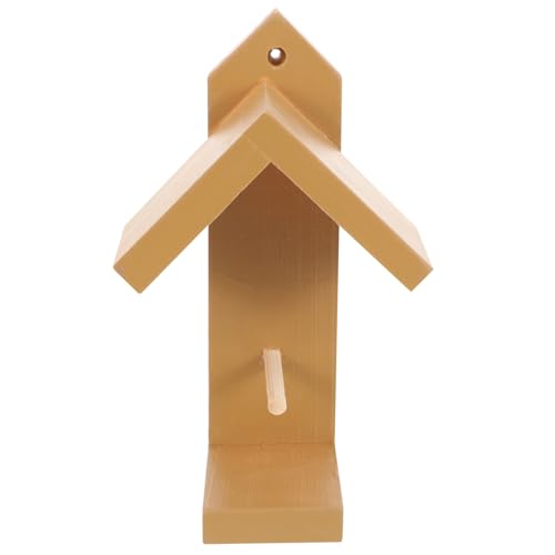 Toyvian Hängendes Vogelhaus aus Holz für Kleine Outdoor Vogelfutterspender für Garten Terrasse Reinigen und Gelb für Wildvögel Toyvian Hängendes Vogelhaus aus Holz für Kleine Outdoor Vogelfutterspender für Garten Terrasse Reinigen und Gelb für Wildvögel von Toyvian