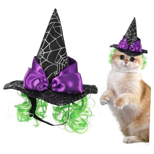 Toyvian Halloween Haustierhut Einstellbare Hexenhut Kappe für Katzen Lustige Cosplay Dekoration für Party Bequem und Hautfreundlich für Festliche Anlässe Toyvian Halloween Haustierhut Einstellbare Hexenhut Kappe für Katzen Lustige Cosplay Dekoration für Party Bequem und Hautfreundlich für Festliche Anlässe von Toyvian
