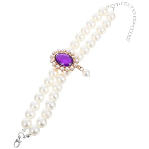Toyvian Halskette Mit Haustierperlen Katzenhalsband-anhänger Hundeschmuck Halskette Für Katze Katzenhalsbänder Für Mädchen Wiederverwendbares Welpenhalsband Hochzeitskragen Abs Violett von Toyvian
