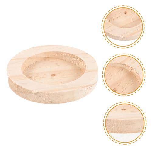 Toyvian Hamster Futter und Wasserschale aus Massivem Holz Kleine Futterschale für Kleintiere Wie Eichhörnchen und Igel rutschfest Langlebig Leicht zu Reinigen Praktische Futterstation für von Toyvian