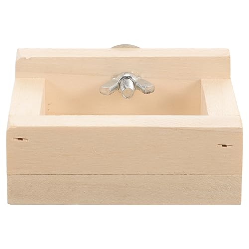 Toyvian Hamster Futternapf aus Holz Waschbar rutschfest für Kleine Wie Chinchillas und Meerschweinchen Langlebig und Sicher für Futter und Wasser Platzsparendes Design von Toyvian