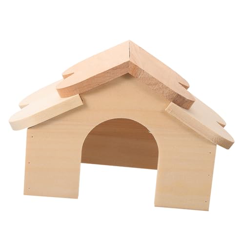 Toyvian Hamster Holzhaus für Kleintiere Zartes Versteck für Hamster Meerschweinchen Co für Käfige Sicheres Schlafversteck und Spielplatz Stressreduzierend Langlebig von Toyvian
