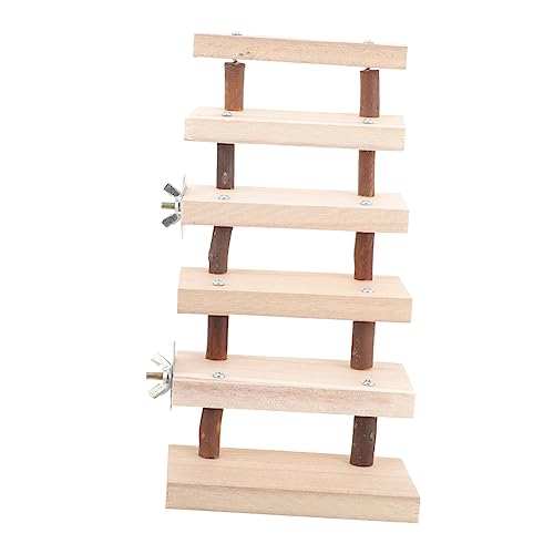 Toyvian Hamster Holzleiter Kletterspielzeug für Nager aus Natürlichem Holz Robust für Käfige Fördert und Bewegung für Hamster und Chinchillas Toyvian Hamster Holzleiter Kletterspielzeug für Nager aus Natürlichem Holz Robust für Käfige Fördert und Bewegung für Hamster und Chinchillas von Toyvian