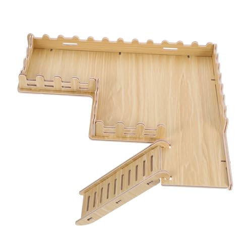 Toyvian Hamster-Holzplattform Hamster Hamster Spielplatz Kletterplattform mit Zaun kleine Holzplattform Hamster erforscht Holzplattform für Hamster hölzern Khaki Toyvian Hamster-Holzplattform Hamster Hamster Spielplatz Kletterplattform mit Zaun kleine Holzplattform Hamster erforscht Holzplattform für Hamster hölzern Khaki von Toyvian