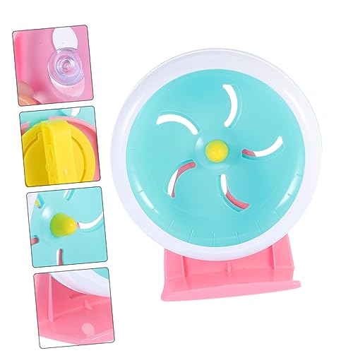 Toyvian Hamster Laufrad Stabiles Kunststoff Rad für Kleine Haustiere Wie Hamster Rennmäuse und Meerschweinchen Trainings für Gesunde Bewegung und Mentale Aktivität Zufällige Farbe von Toyvian