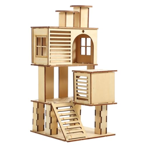 Toyvian Hamster Spielplatz Holzleiter für Kleintiere Kreatives Kletterspielzeug Versteck für Hamster und Nager Sicheres und Langlebiges Haustier Zubehör Toyvian Hamster Spielplatz Holzleiter für Kleintiere Kreatives Kletterspielzeug Versteck für Hamster und Nager Sicheres und Langlebiges Haustier Zubehör von Toyvian