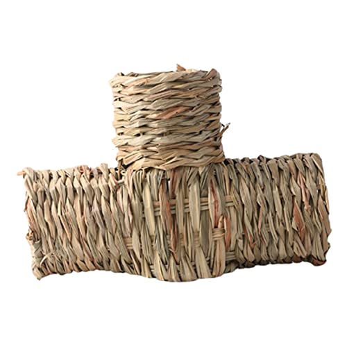 Toyvian Hamster Tunnel Nest aus Gras für Hamster Beißfestes und Geruchsresistentes Haustierzubehör Sicheres Material mit Glatten Kanten zur Stressreduktion Toyvian Hamster Tunnel Nest aus Gras für Hamster Beißfestes und Geruchsresistentes Haustierzubehör Sicheres Material mit Glatten Kanten zur Stressreduktion von Toyvian